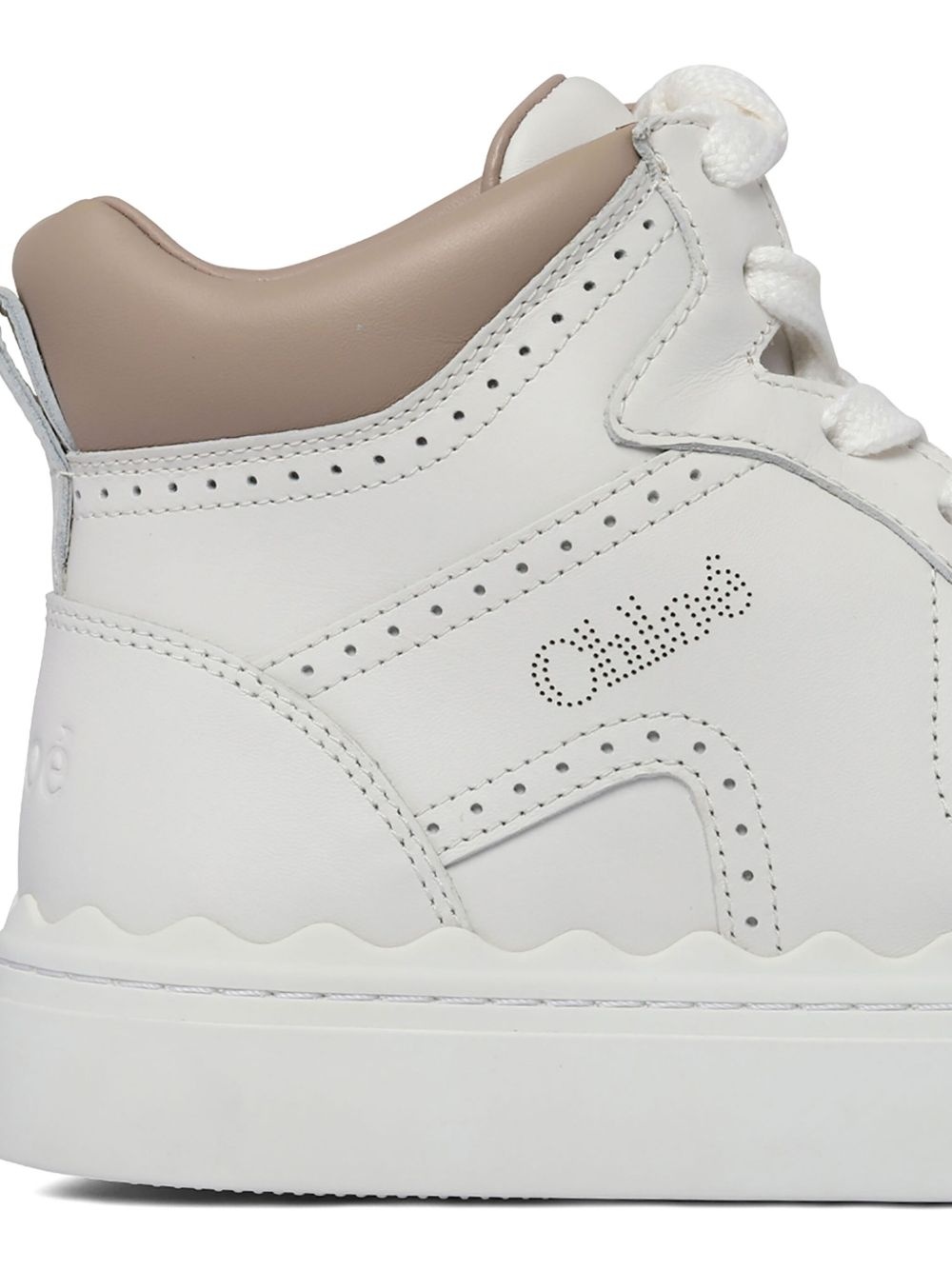 perforated-detail sneakers - 4