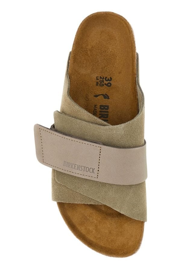 Sage green suede Kyoto slippers - 4