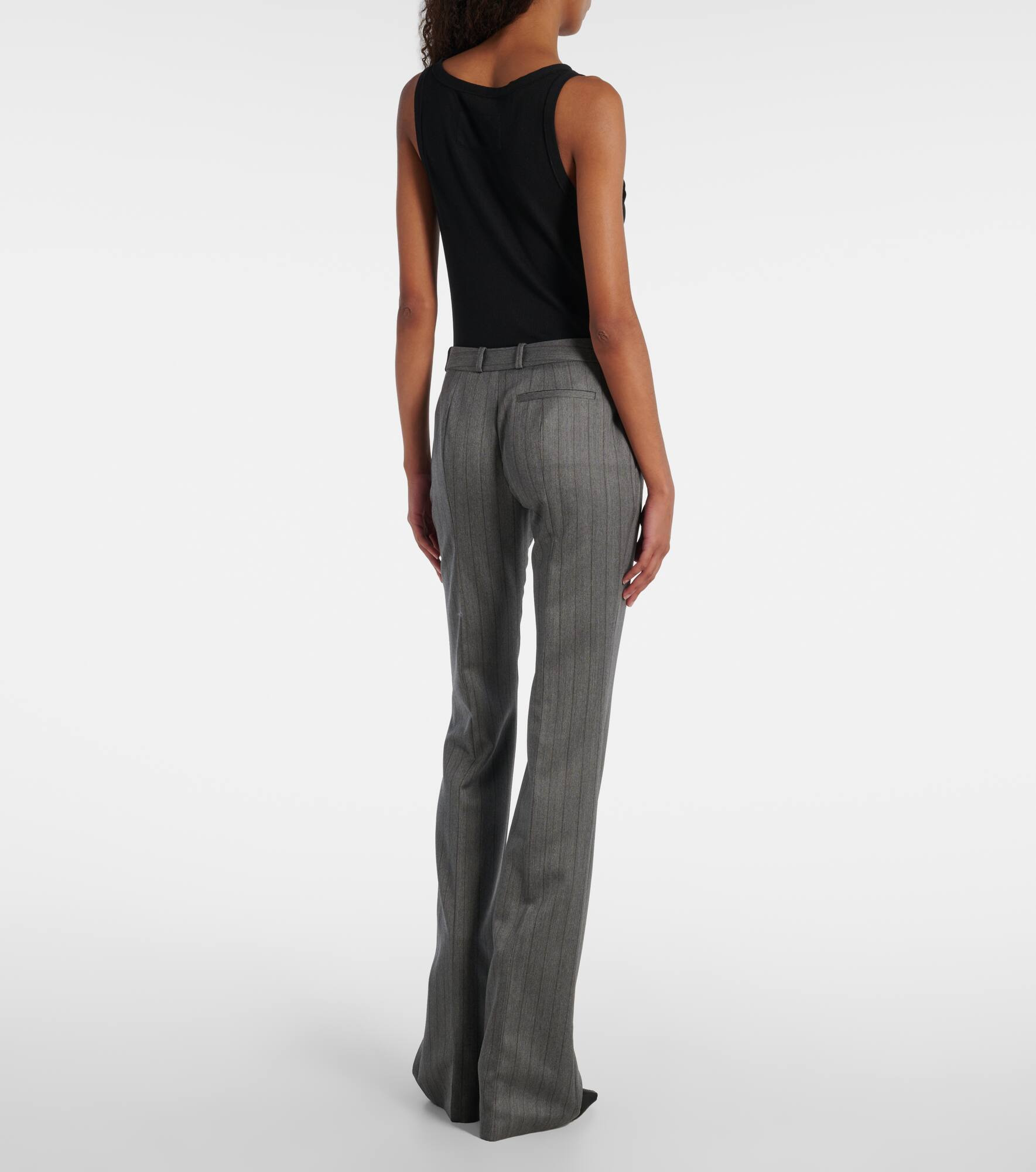 Striped wool flared pants - 3