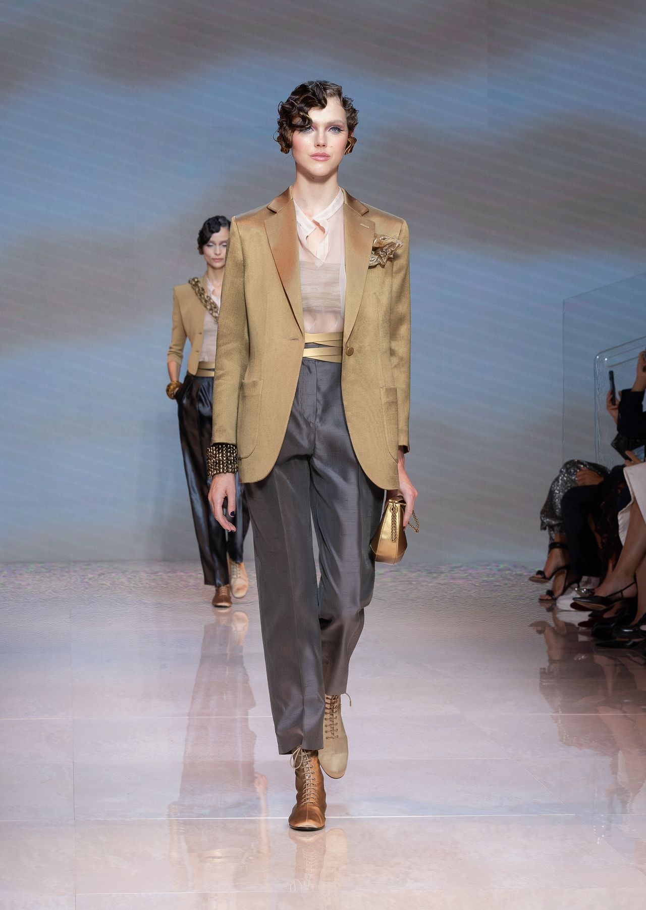 Double-pleat, silk-shantung trousers - 6