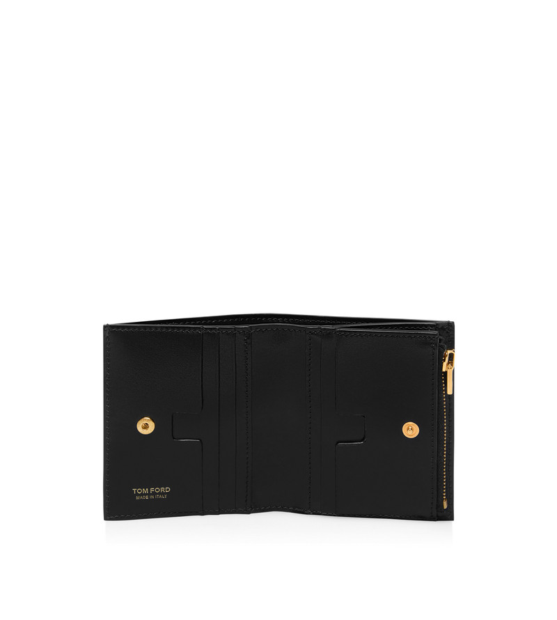 PALMELLATO-EFFECT LEATHER COMPACT WALLET 3