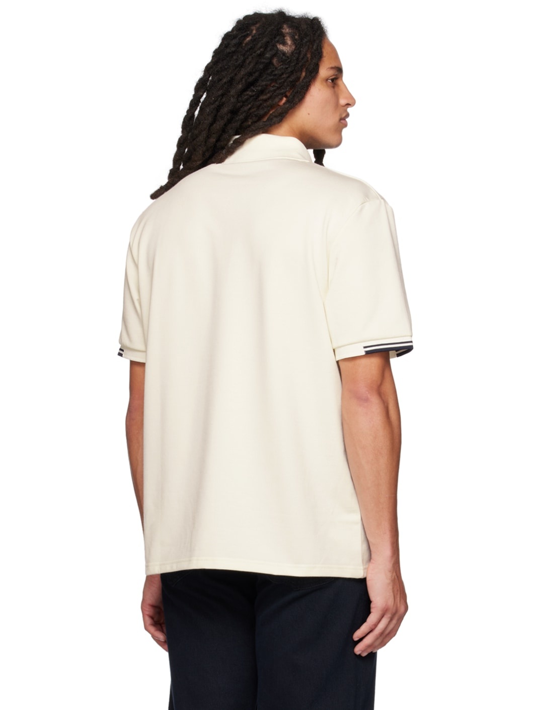 Off-White Half-Zip Polo - 3