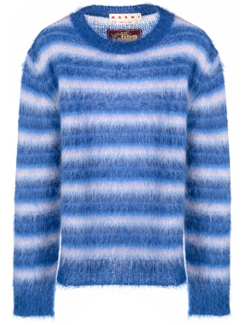 striped mohair-blend jumper 1