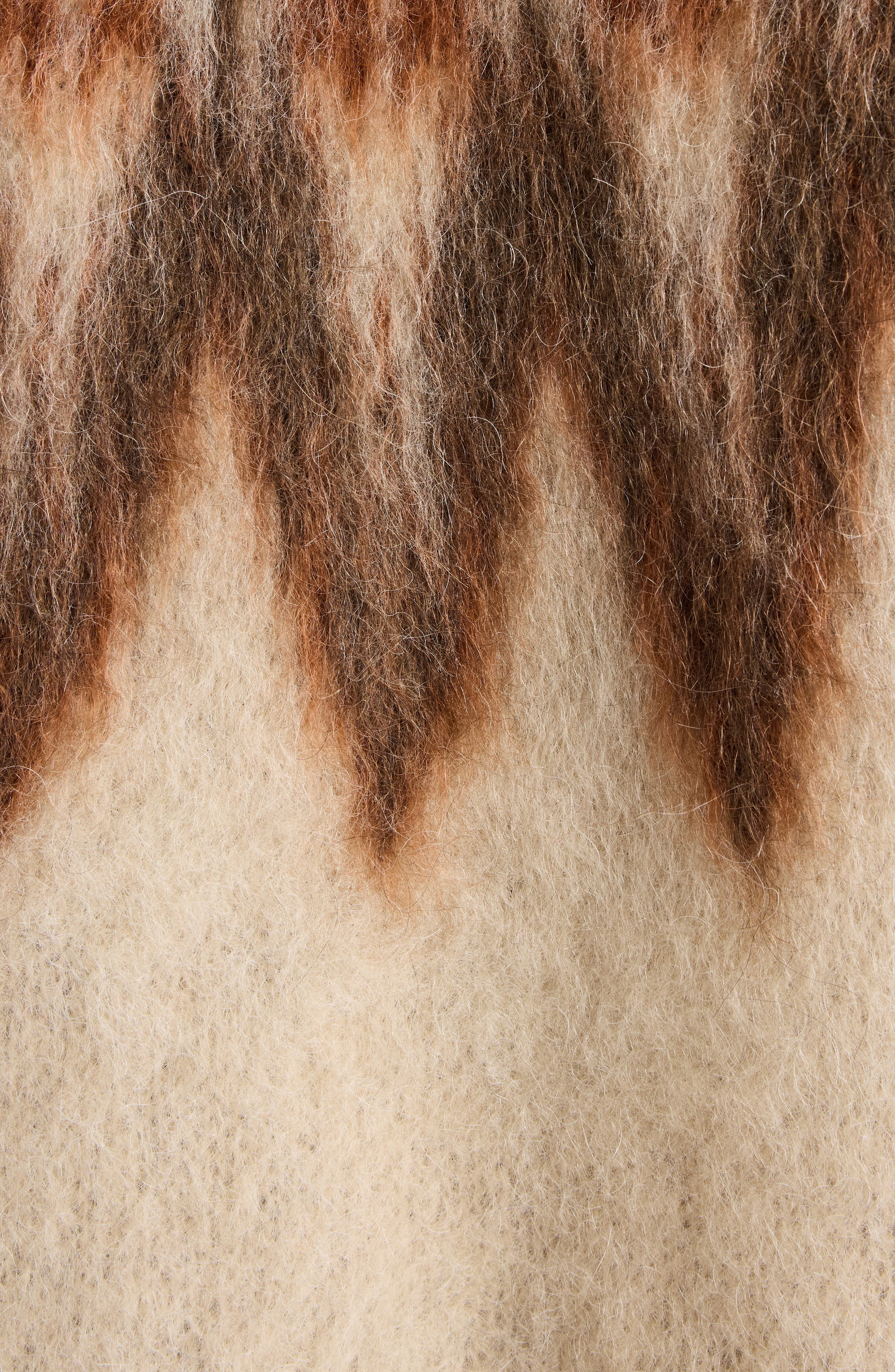 Isabel Marant Nicholas Oversize Fair Isle Mohair Blend Crewneck Sweater in Rust at Nordstrom - 6