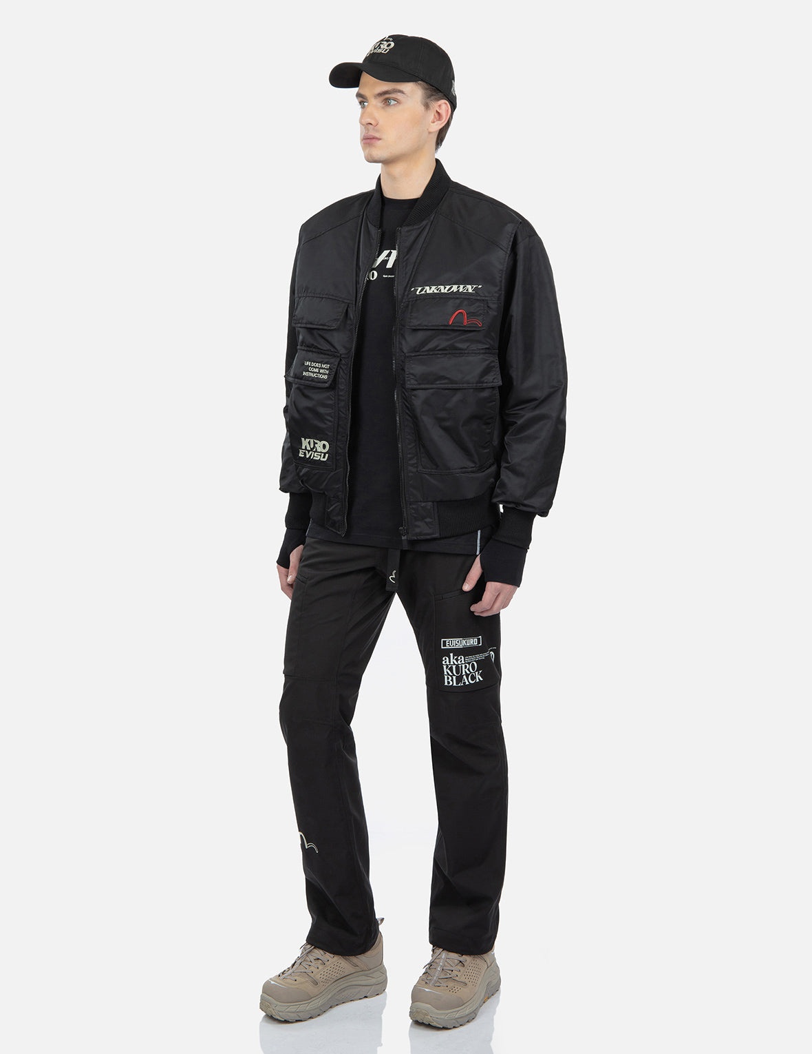 Mock 2-in-1 Bomber Jacket - 4