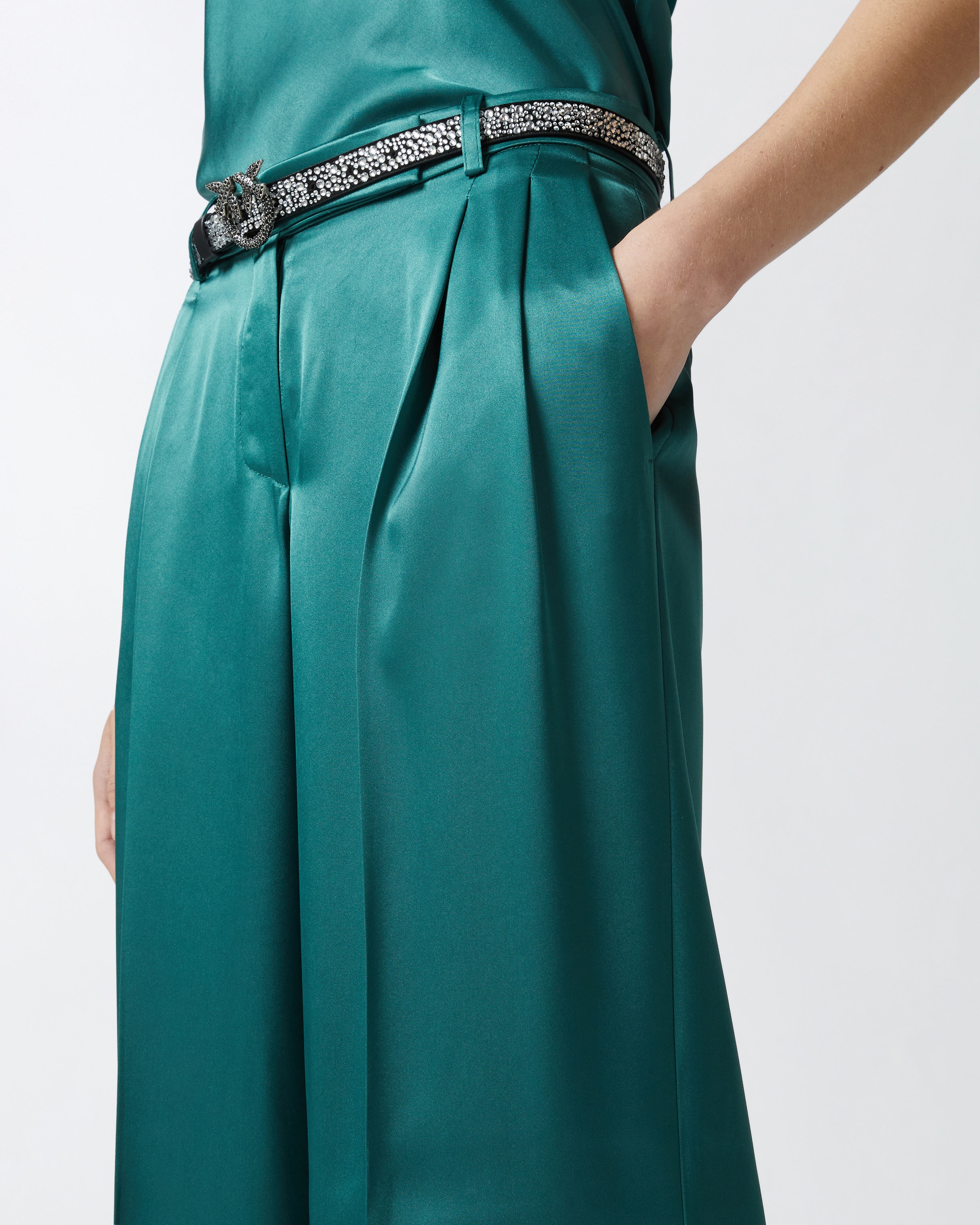 TAILORED SATIN TROUSERS - 5