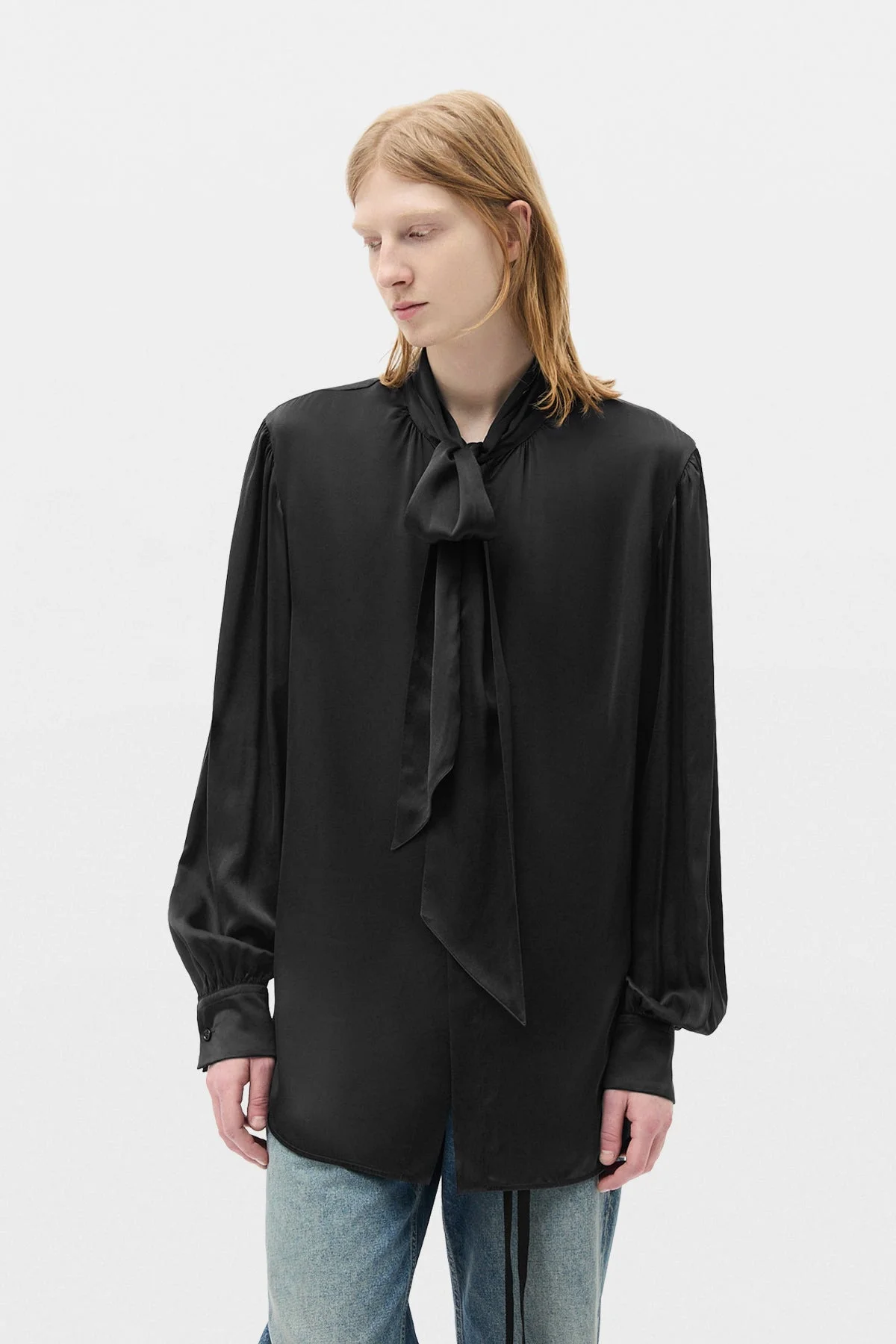 Runo Bow Tie Collar Shirt - 1