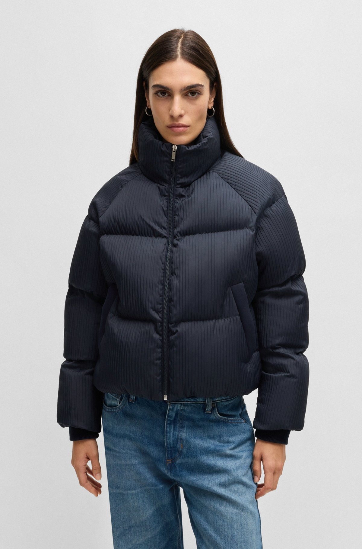 WATER-REPELLENT JACKET IN CORDUROY-EFFECT FABRIC - 2
