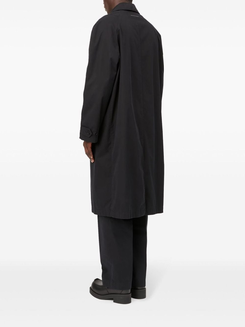 zip-detail cotton trench coat 5
