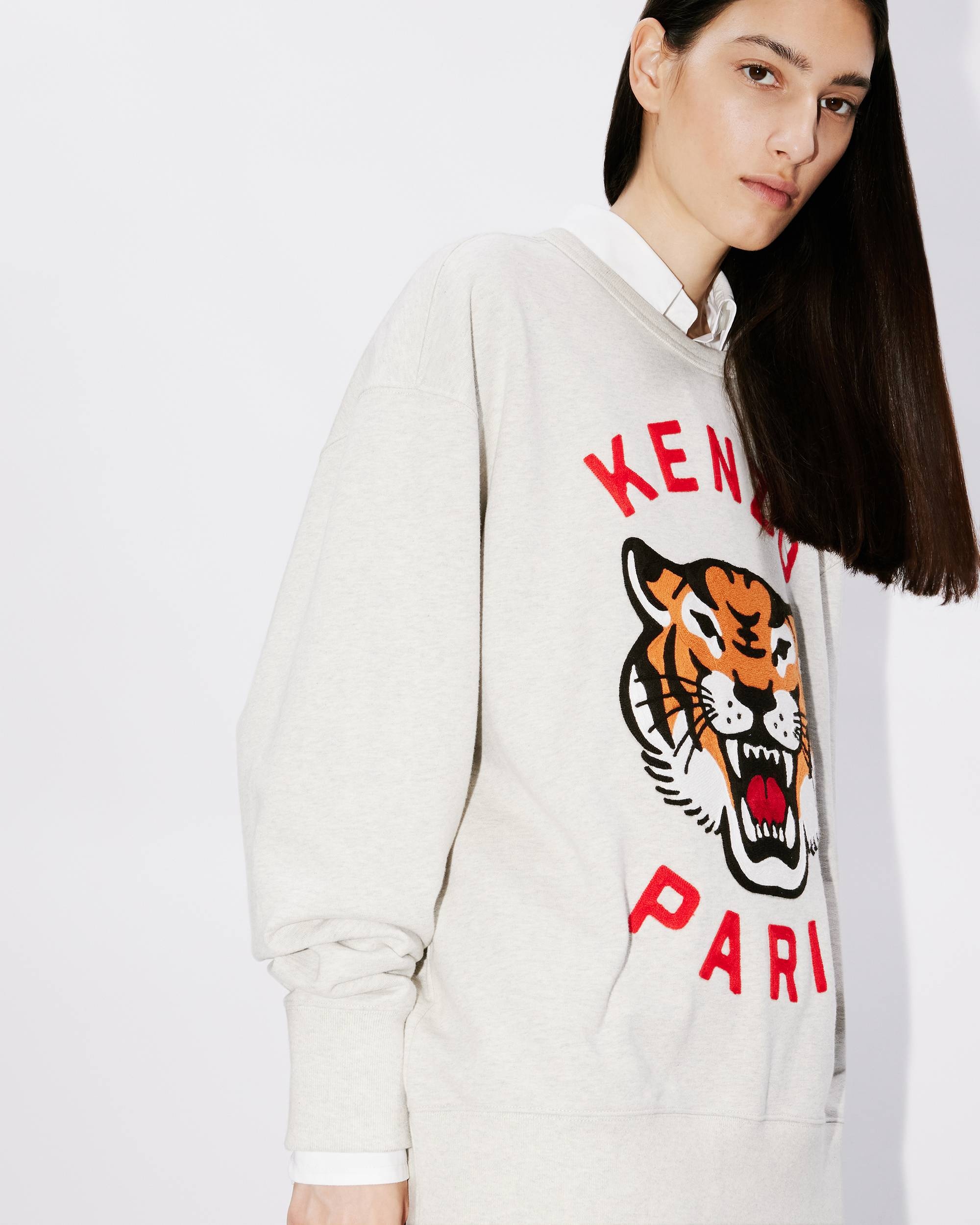 'KENZO Lucky Tiger' embroidered oversized genderless sweatshirt - 13