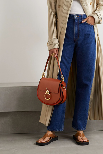 Chloé Tess large leather and suede shoulder bag outlook