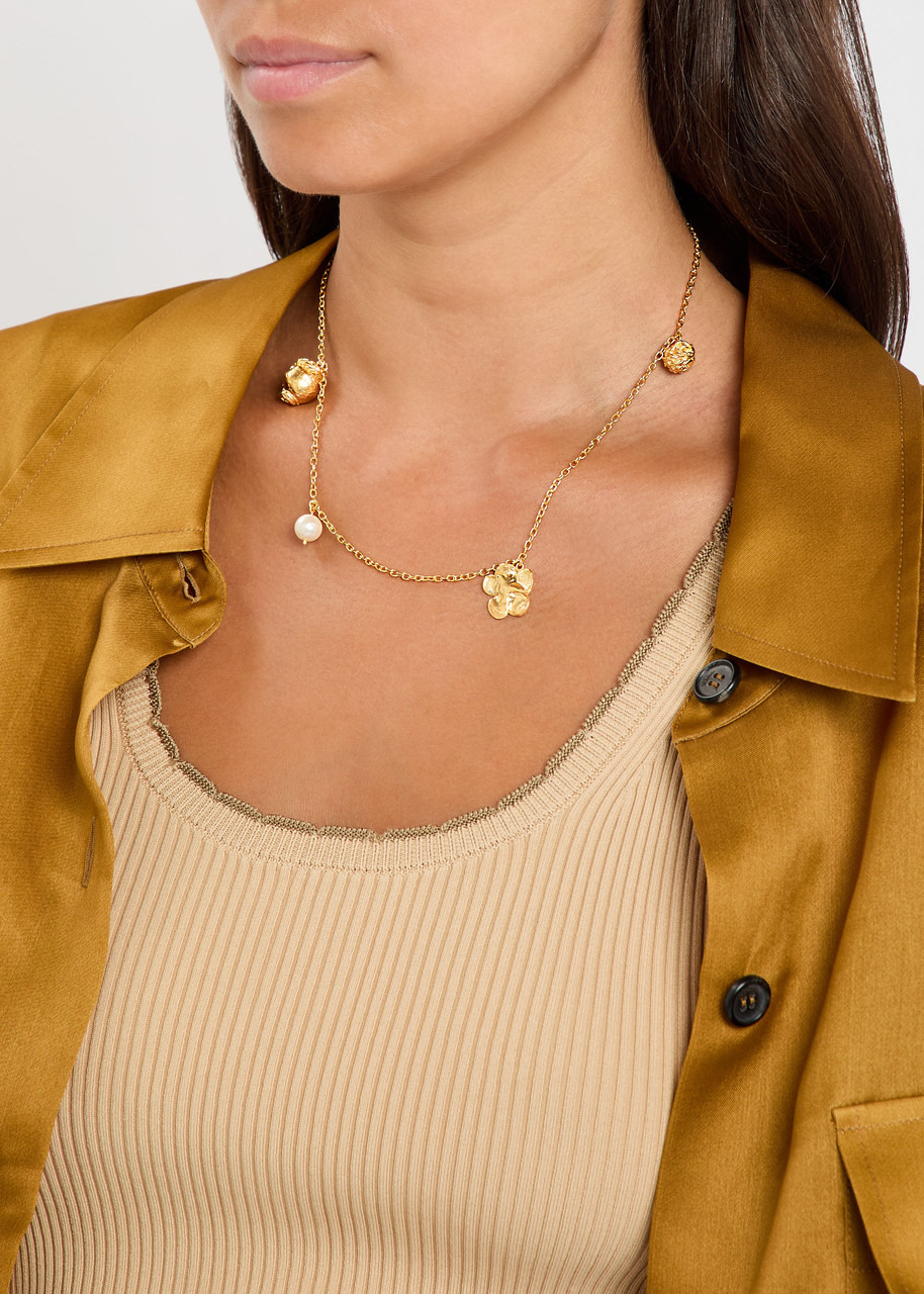 Completedworks Floral Charm-embellished 18kt Gold-plated Necklace - 2