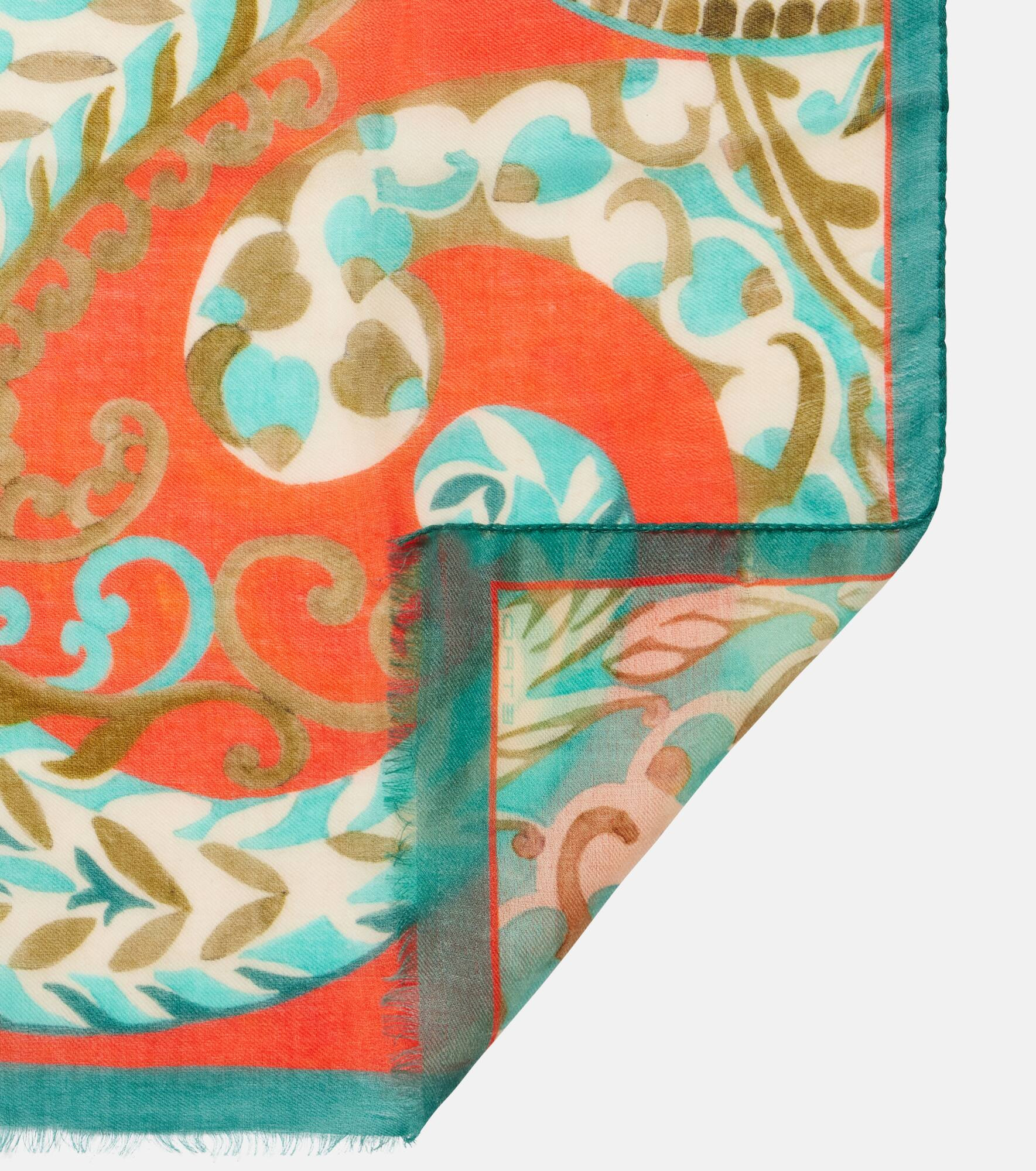 Tosca printed wool and cashmere scarf - 5