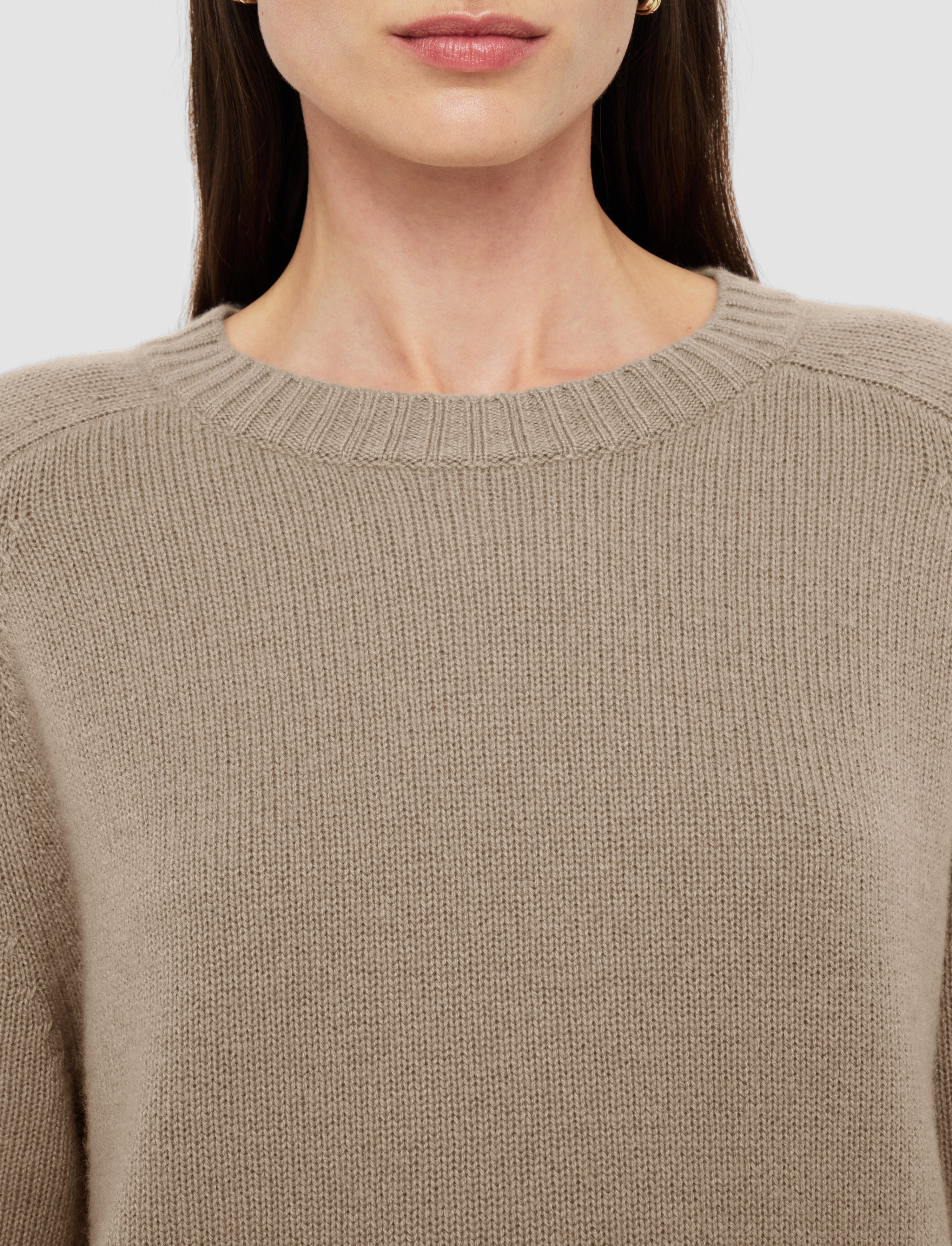 Open Cashmere Round Neck Jumper - 5