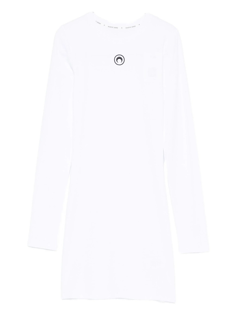 Marine Serre Crew-neck Long-sleeve Dress 1