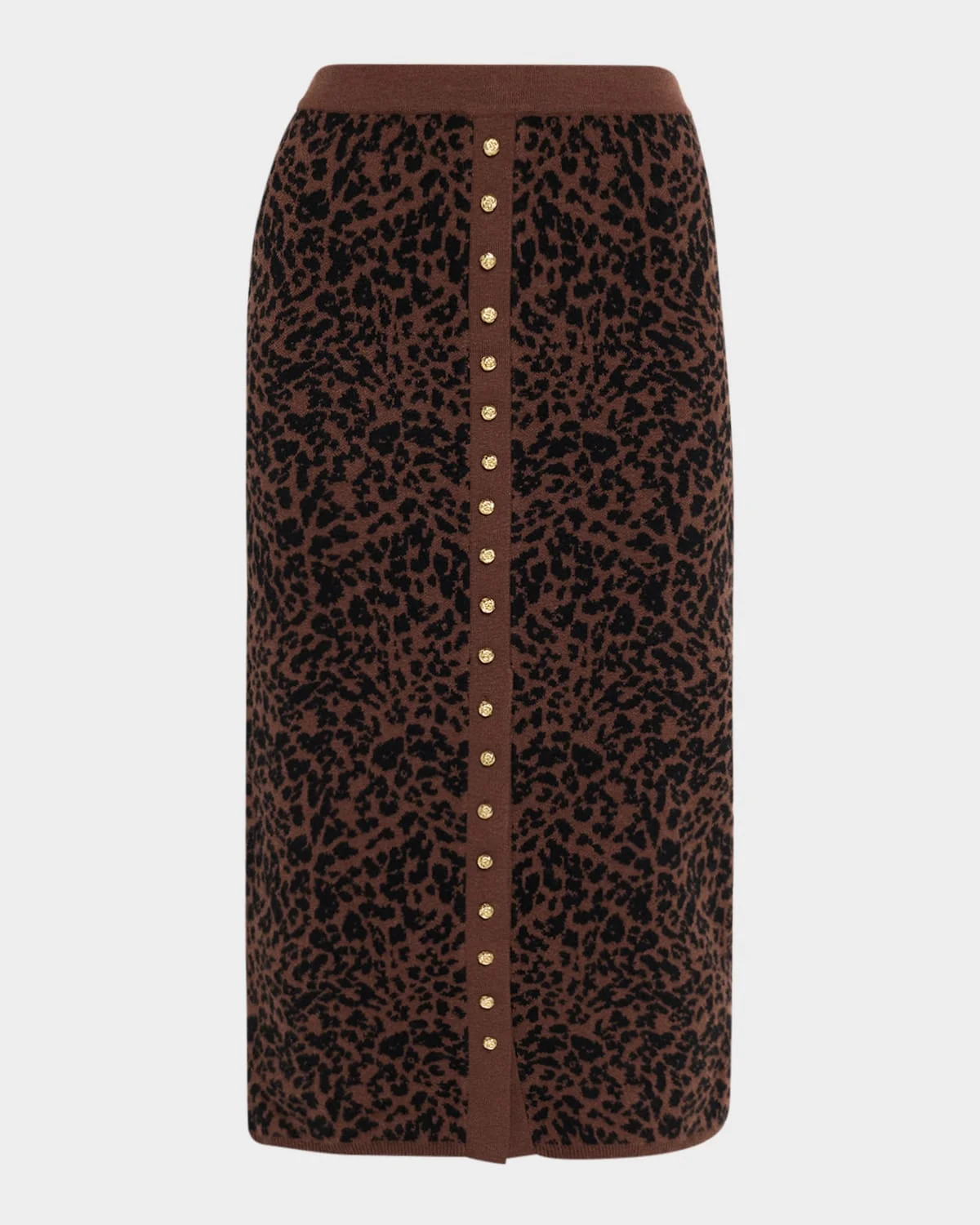 Primrose Knit Leopard Midi Skirt - 1