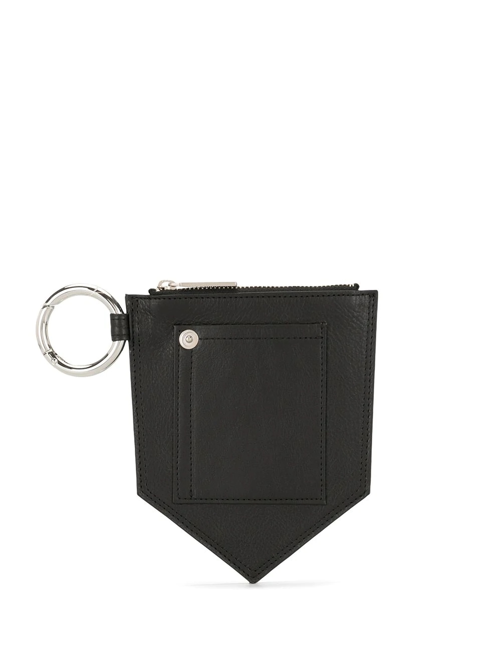 zip-pocket leather keychain - 2