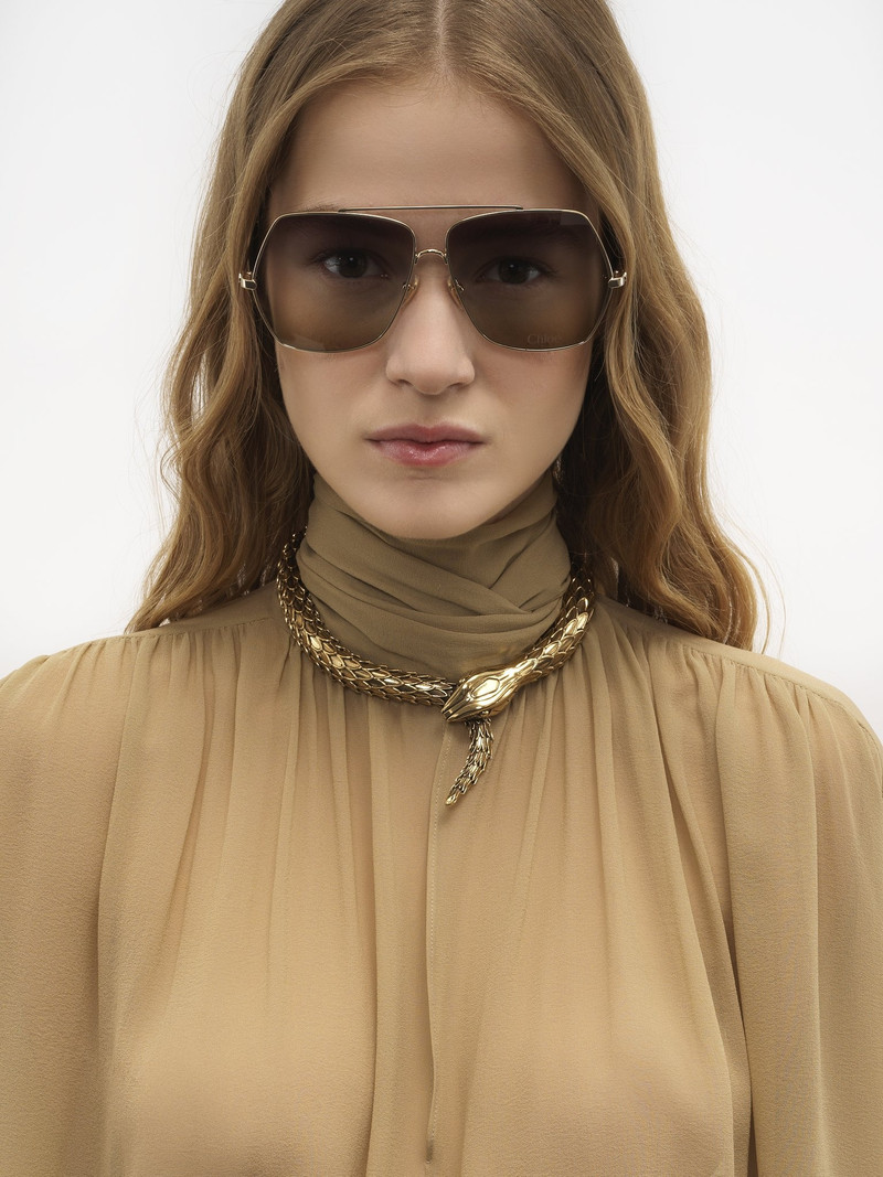 BOXY LAVALLIÈRE BLOUSE IN SILK GEORGETTE 6