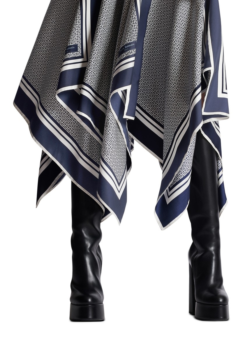 Monogrammed scarf skirt - 4
