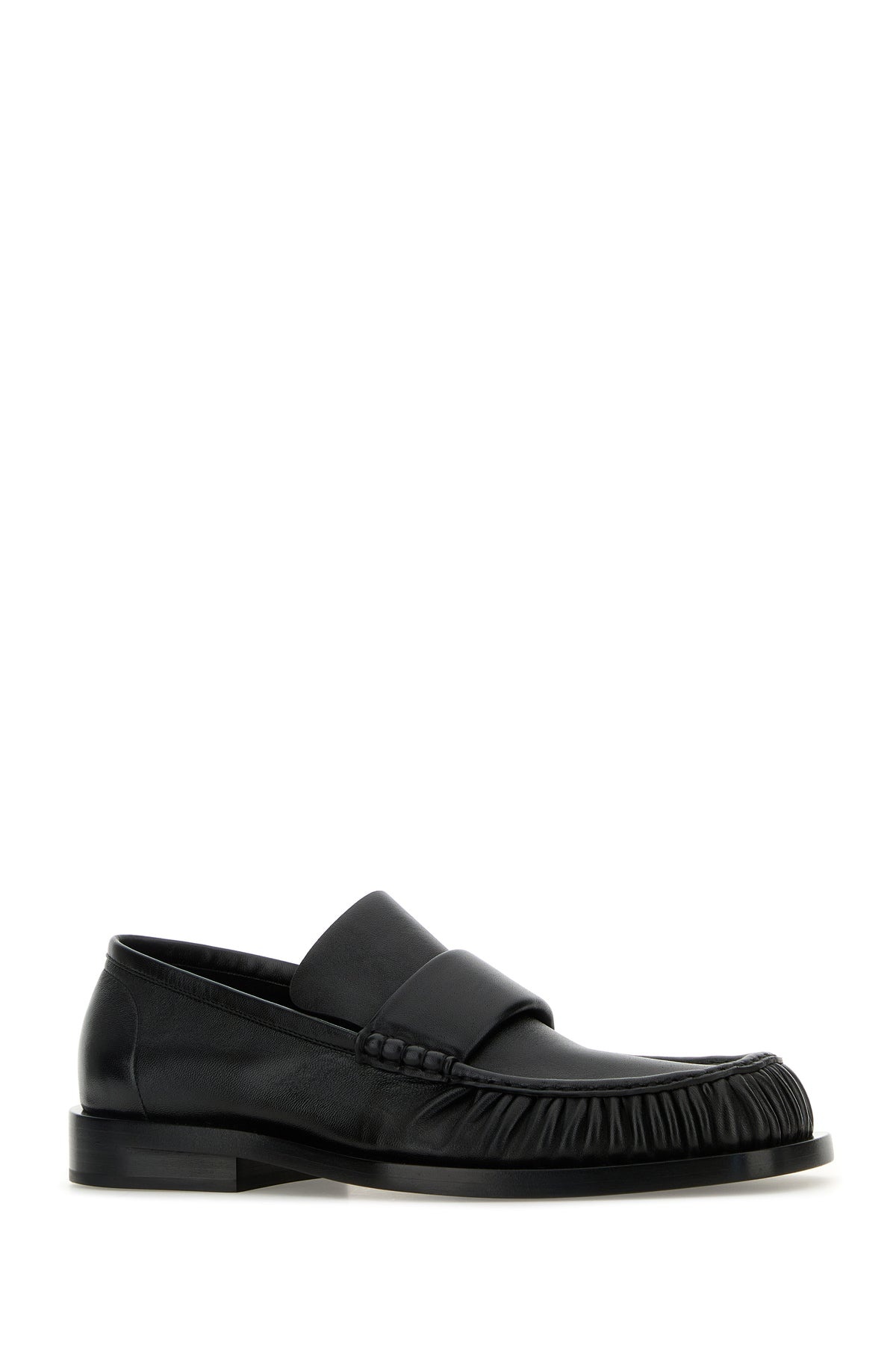 Black leather loafers - 2