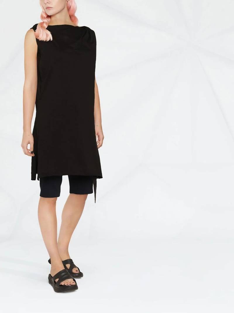 Rick Owens DRKSHDW draped organic cotton tunic outlook