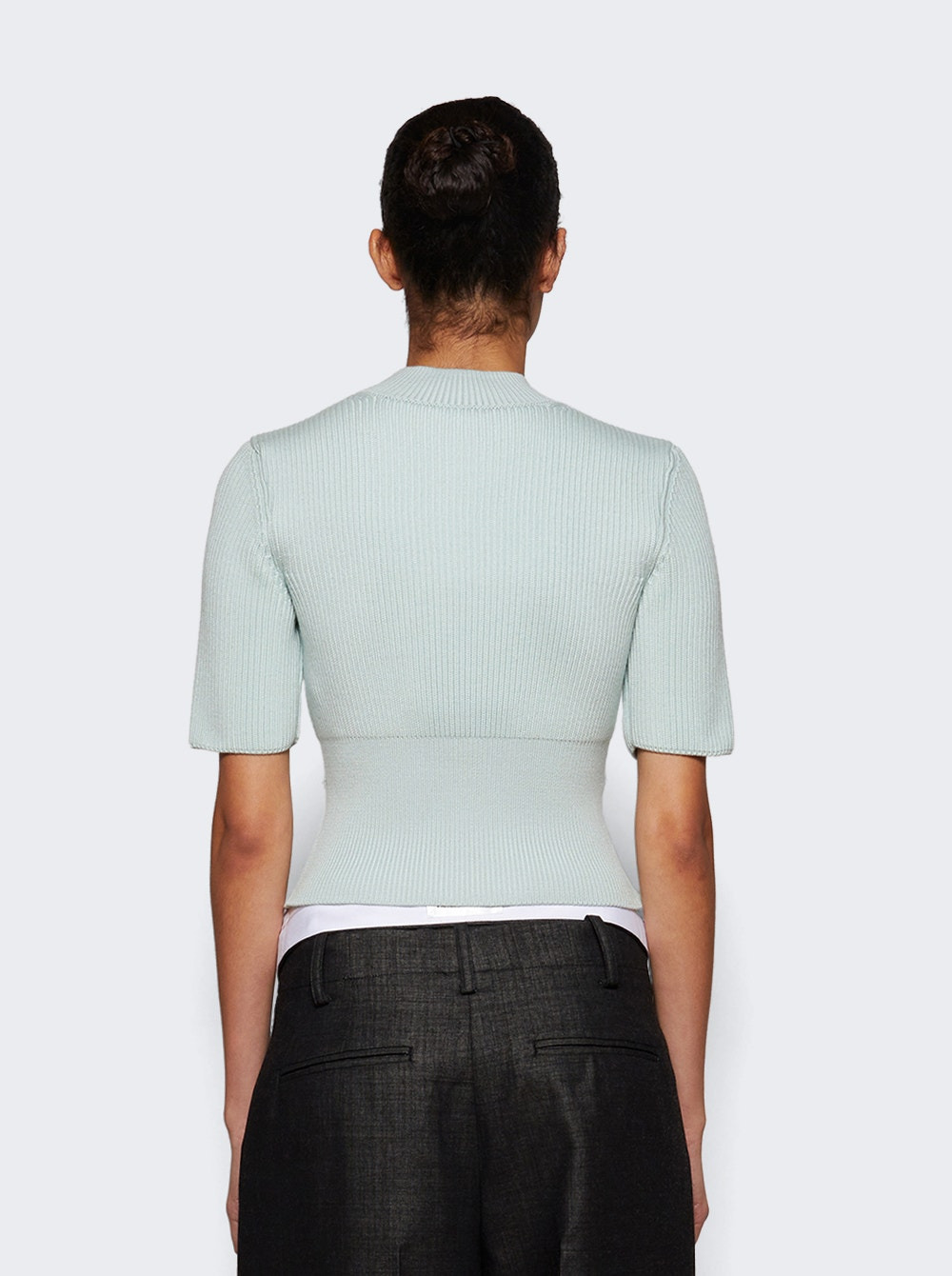 Slit Crop Top Menthe - 4