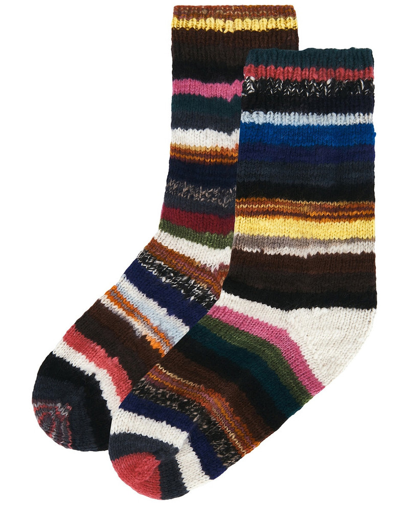 The Elder Statesman Hand Knit Mix N Match Sock outlook