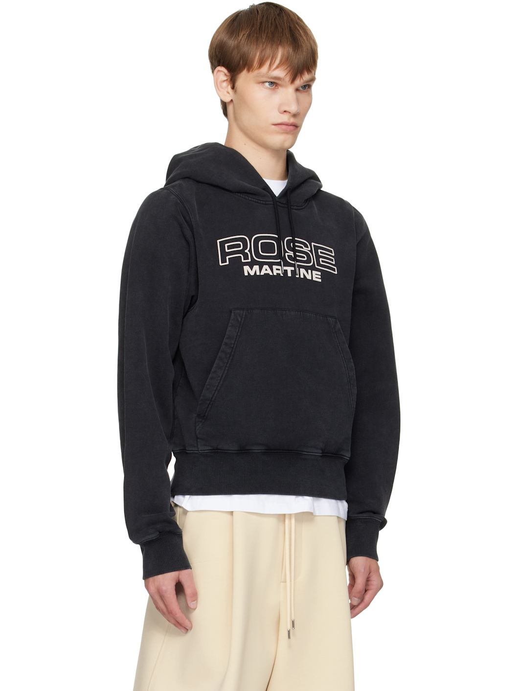 Black Shrunken Hoodie - 2