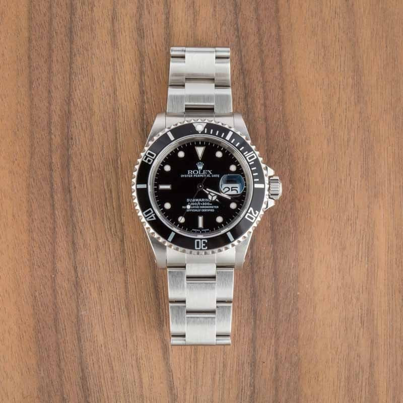 Pre-owned Rolex Submariner Ref 16610 Steel - 6