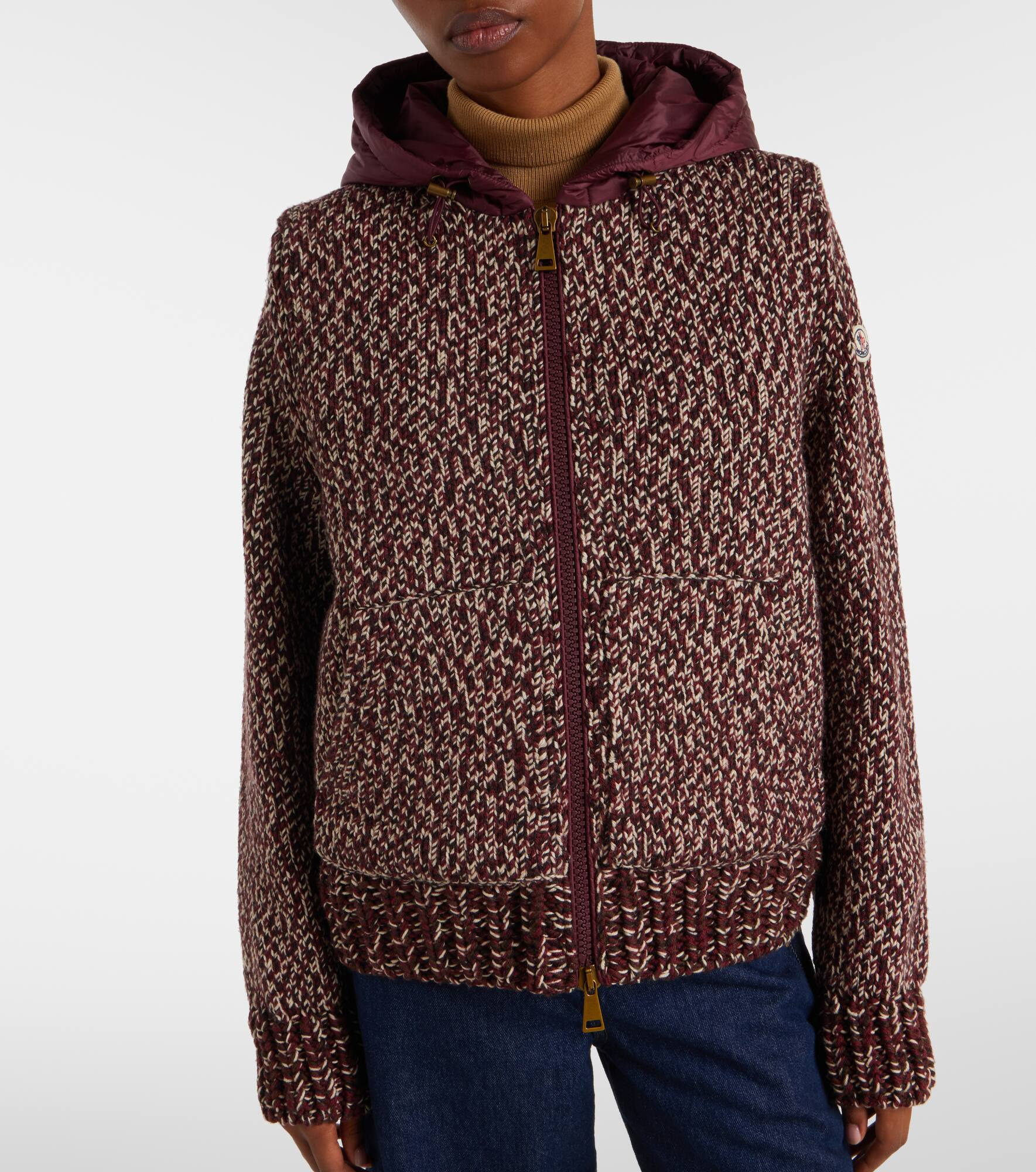 Marled-knit virgin wool jacket - 7