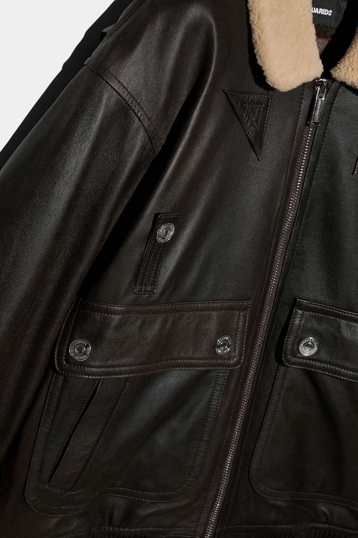 SHERLING TRIM OVER BOMBER - 3