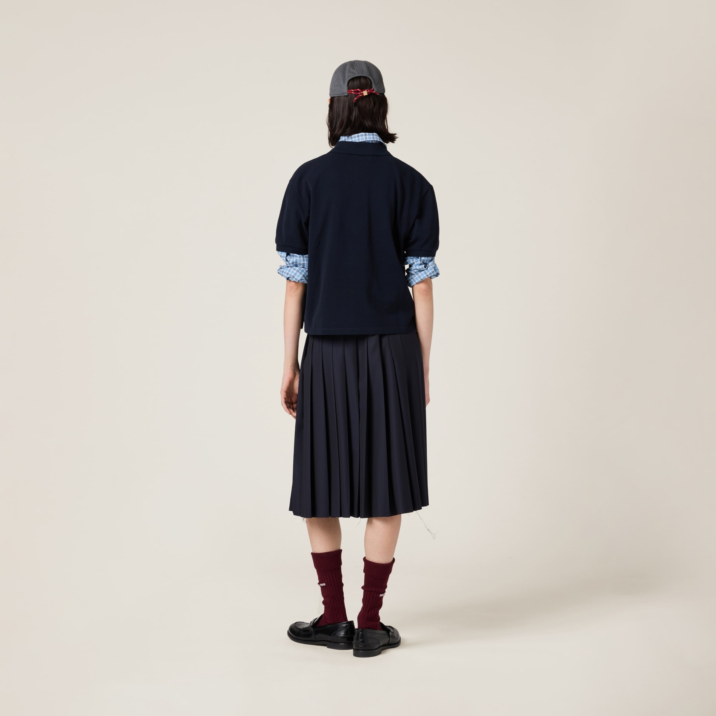 Pleated batavia midi-skirt - 3