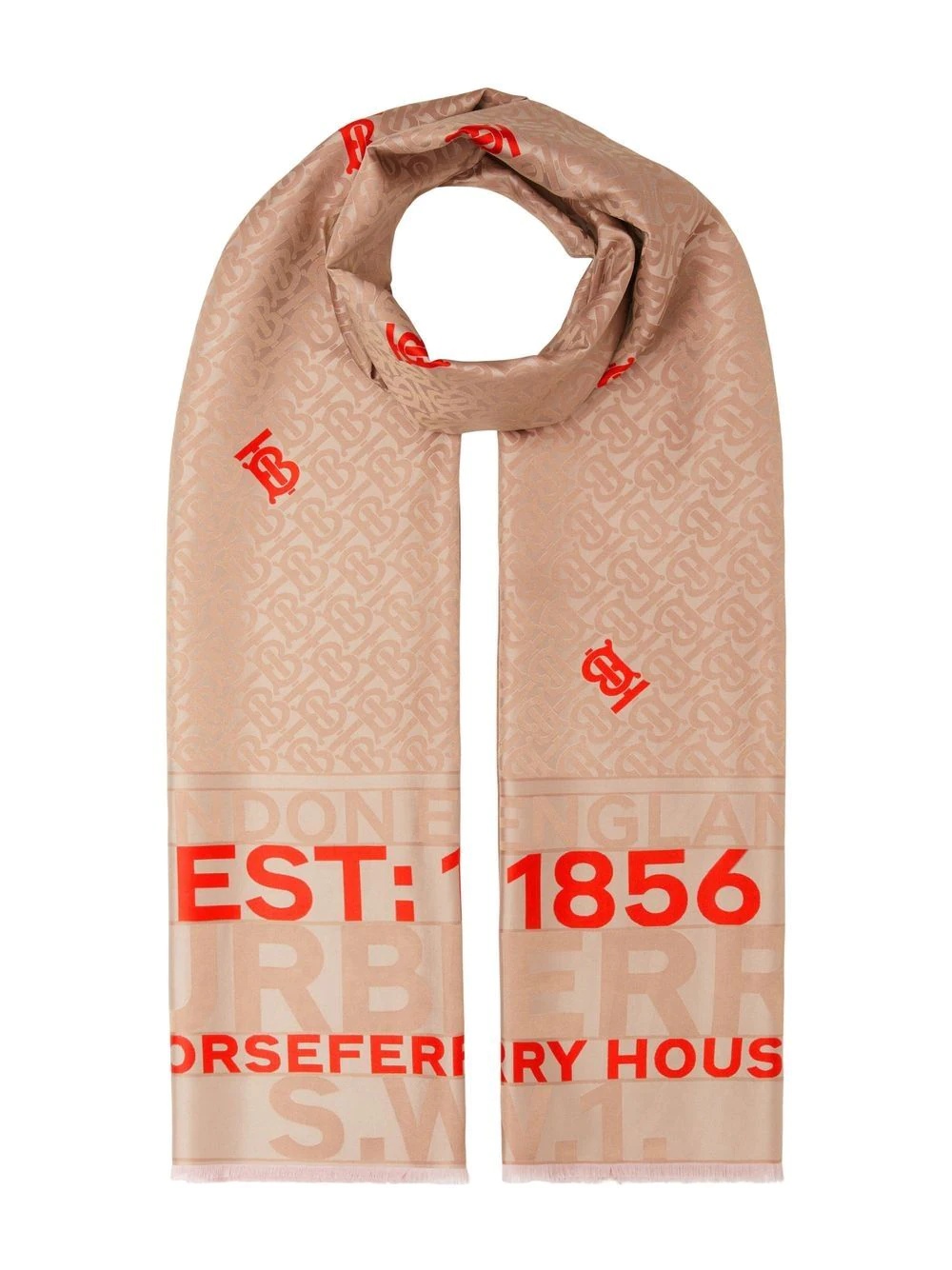 reversible monogram-print silk scarf - 4