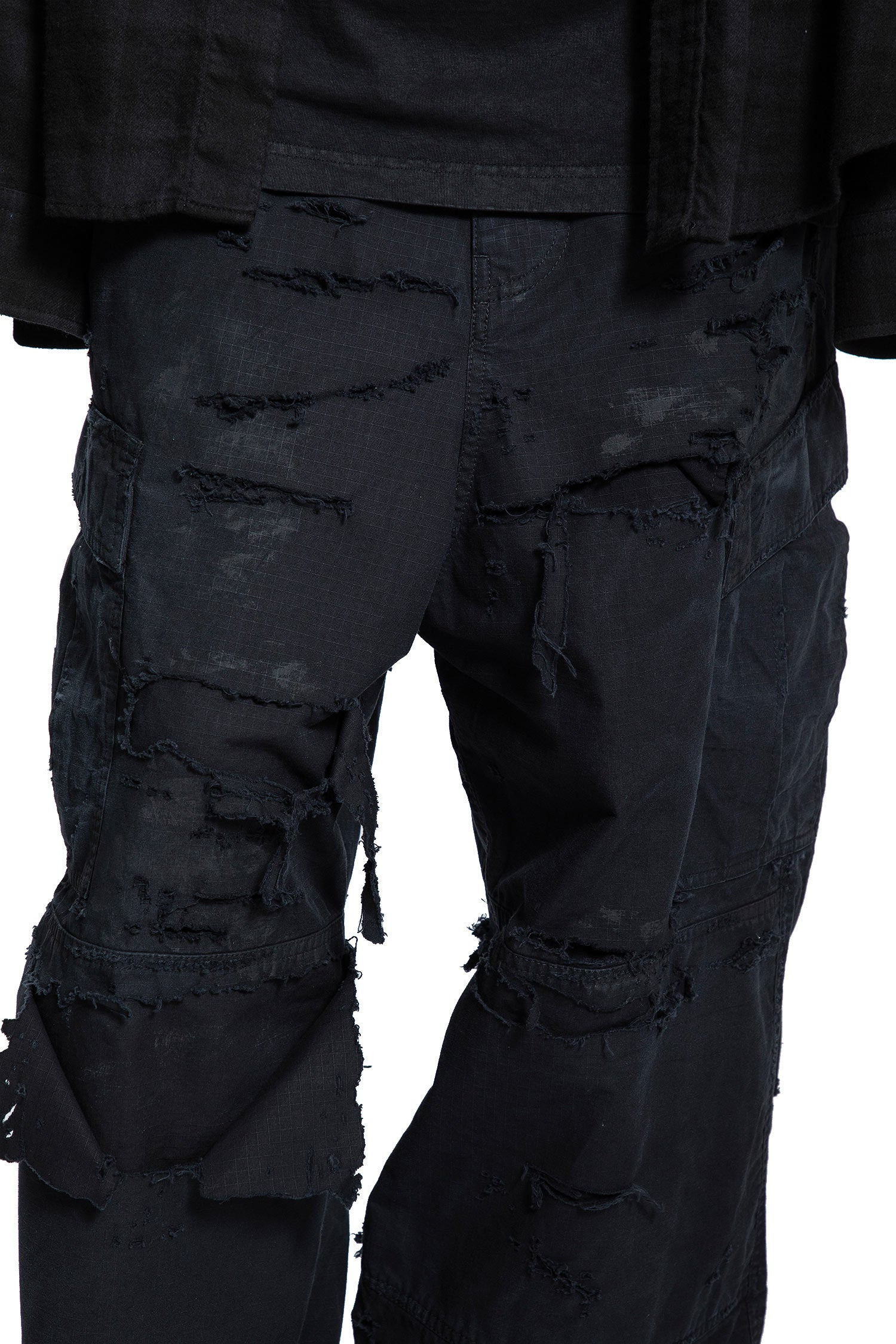 Distressed Large Cargo Pants - 4