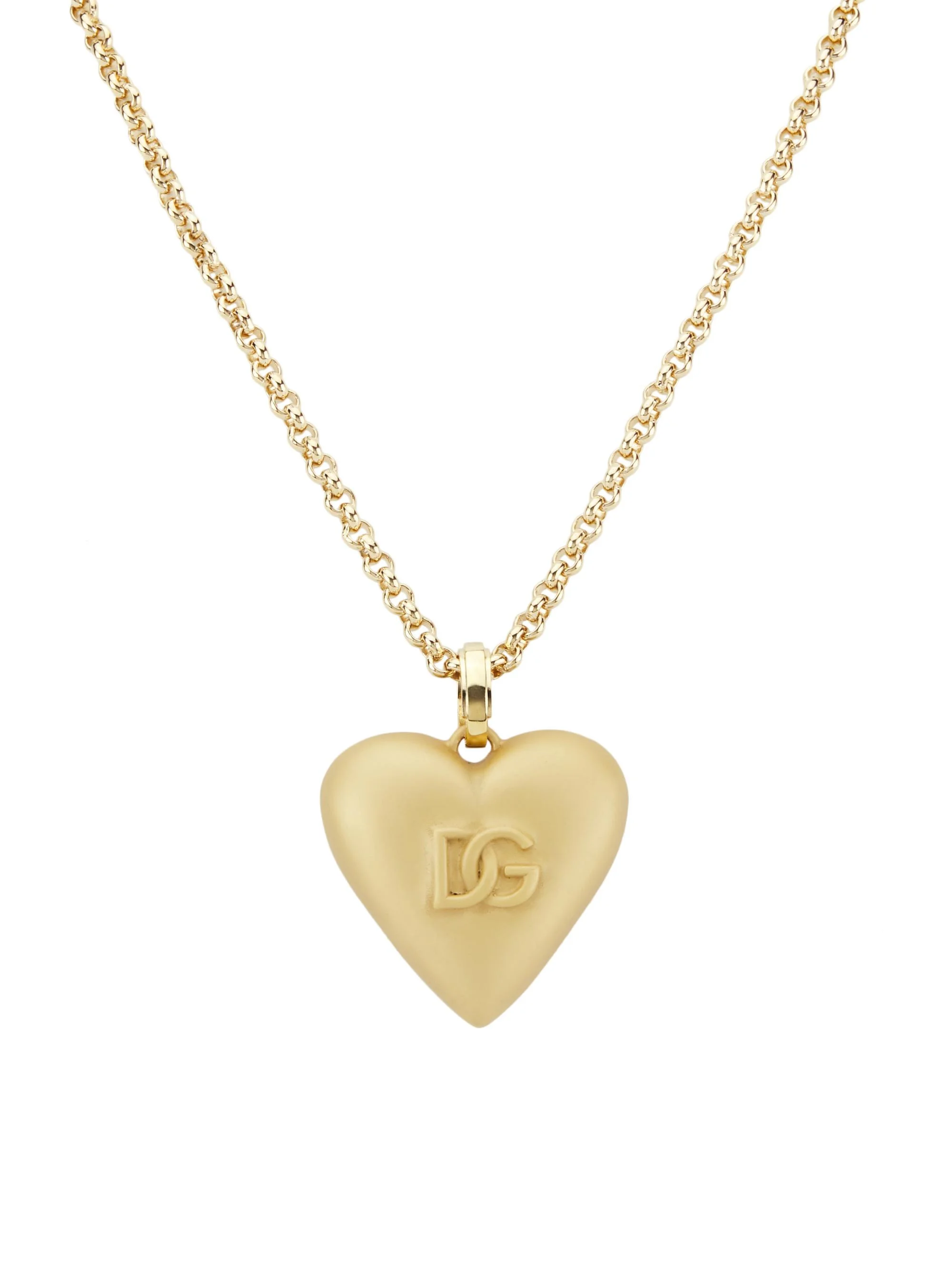 Women's Goldtone Monogram Heart Pendant Necklace - Gold - 1