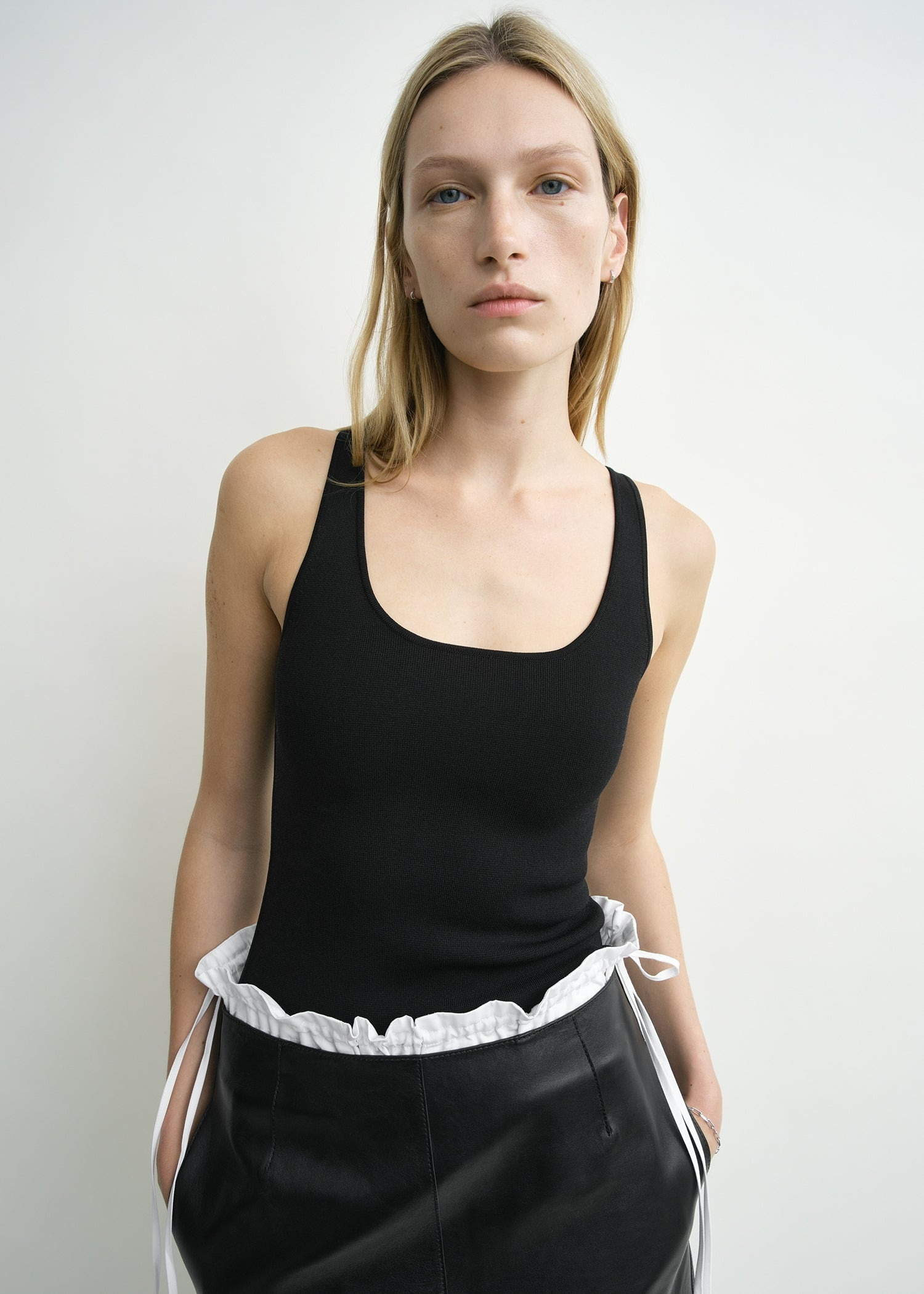 Compact knit tank black - 5