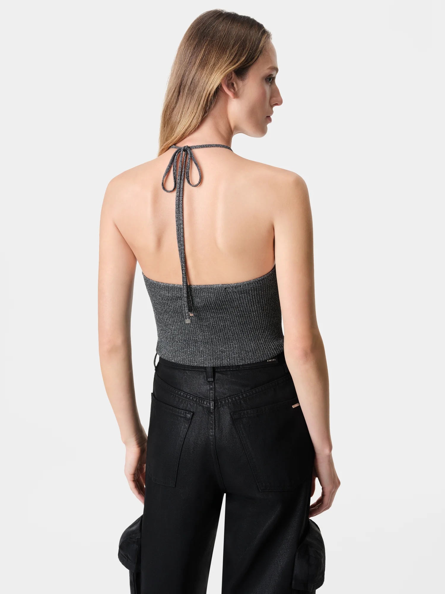 WOMEN'S LUREX HALTER TOP - 3