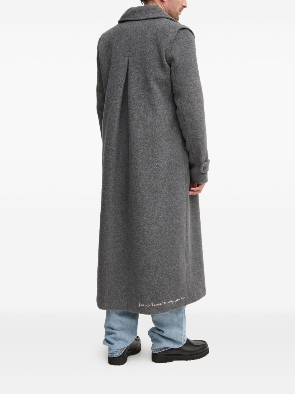 button-fastening front pockets coat - 3