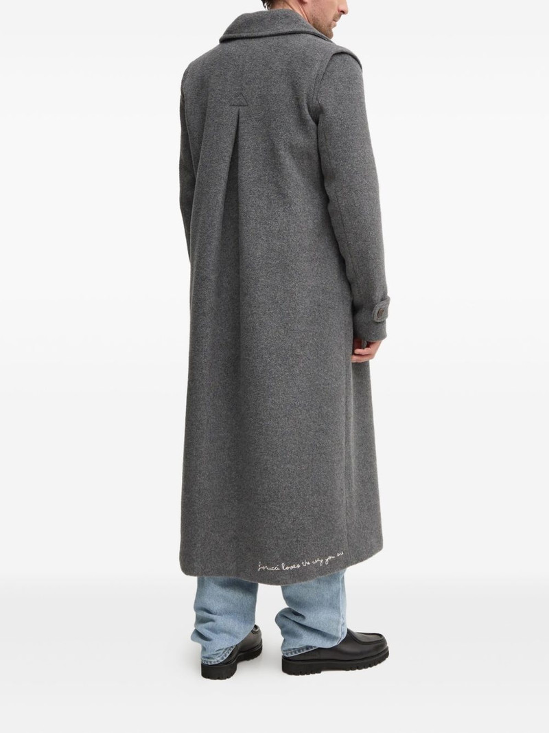 button-fastening front pockets coat 3