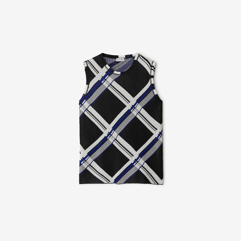 Check Silk Vest - 1