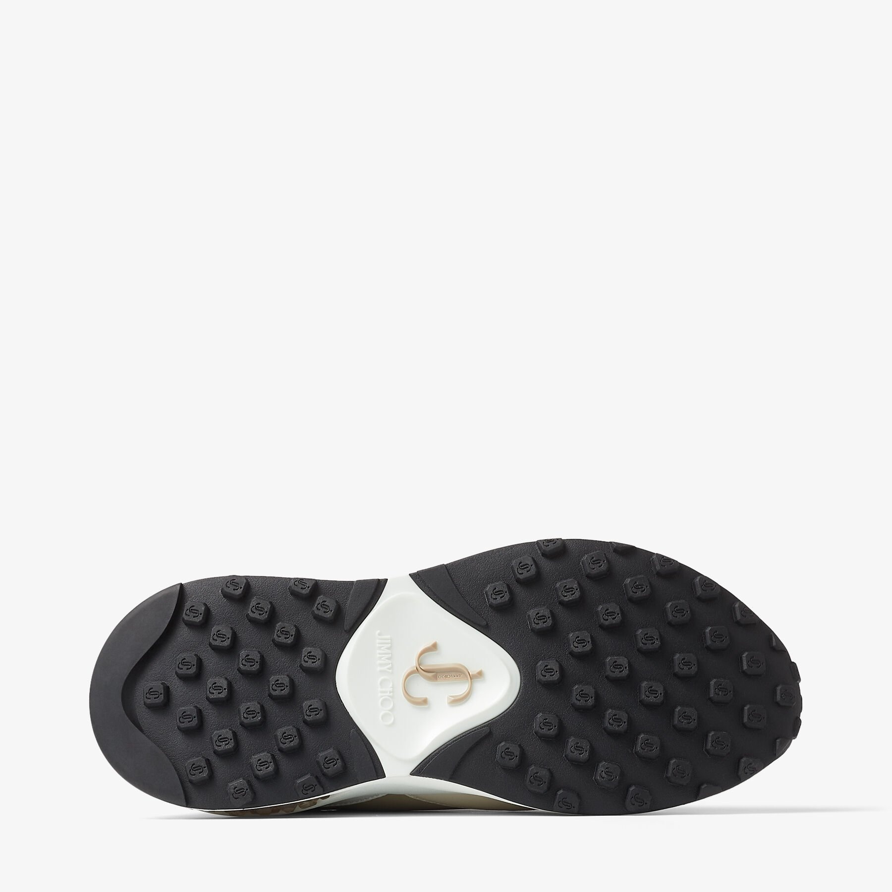 Memphis/F
Stone Neoprene and Champagne Leather Low-Top Trainers - 5