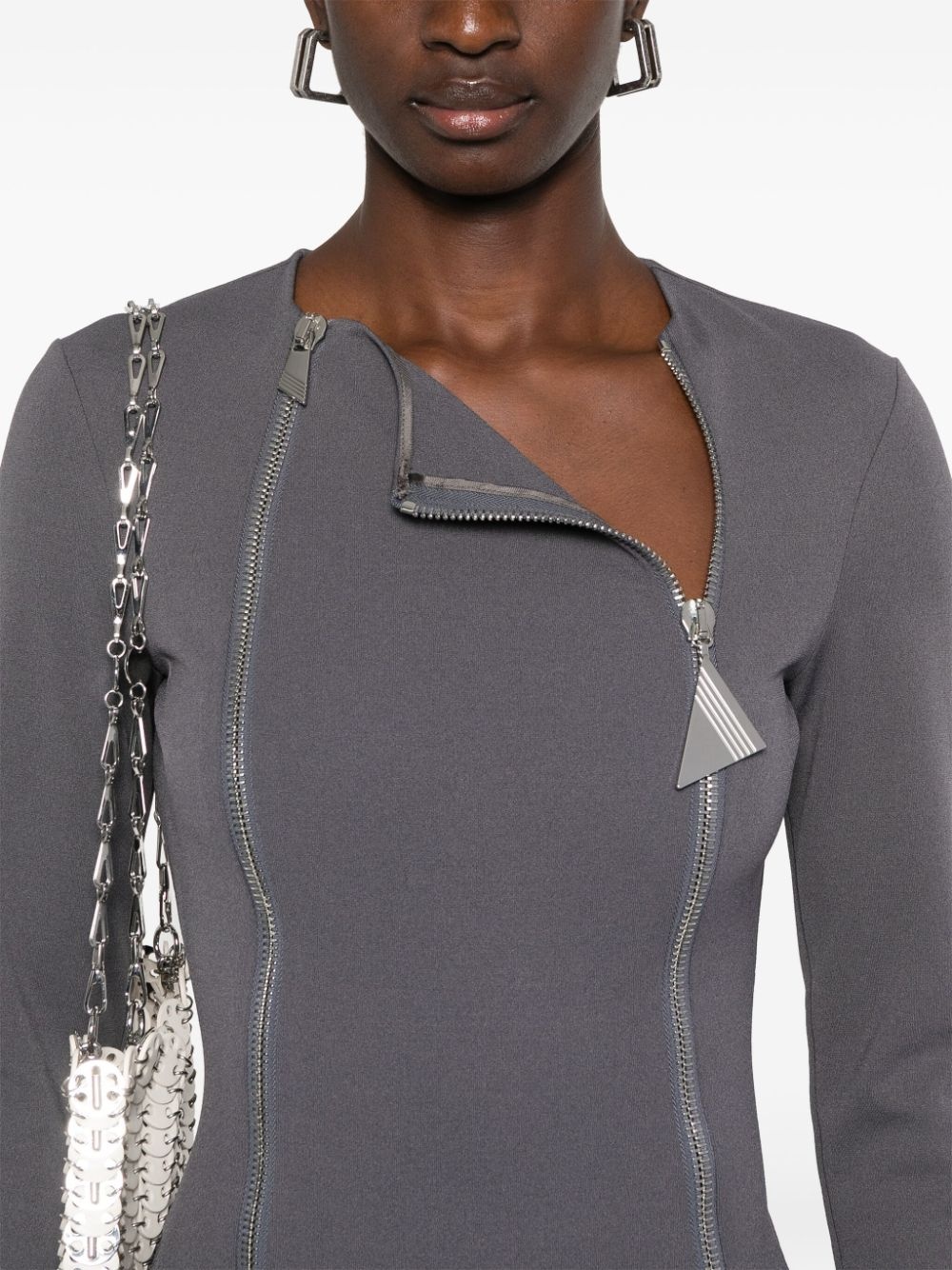zipped mini dress - 5