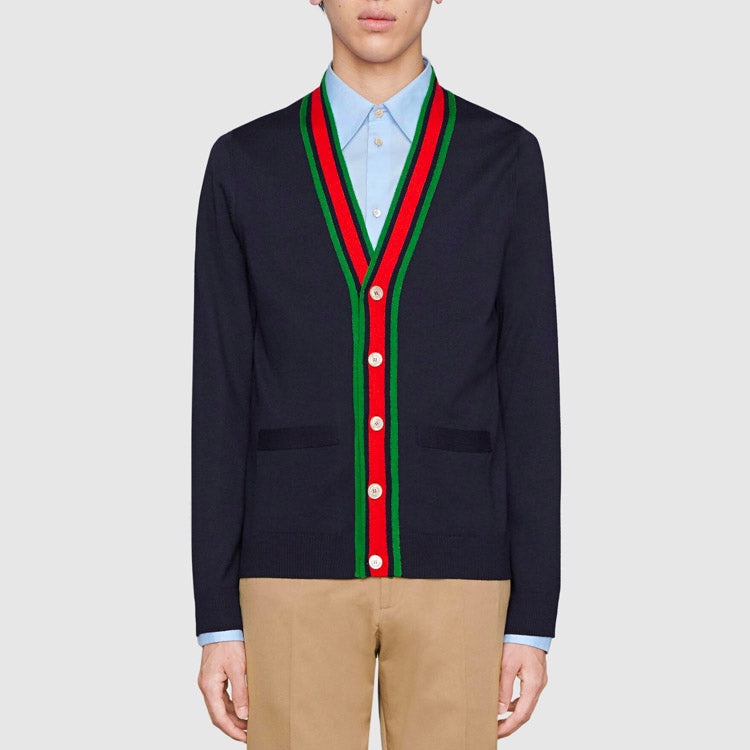 Gucci Knit Wool Cardigan 'Blue' 576806-XKAUL-4548 - 3