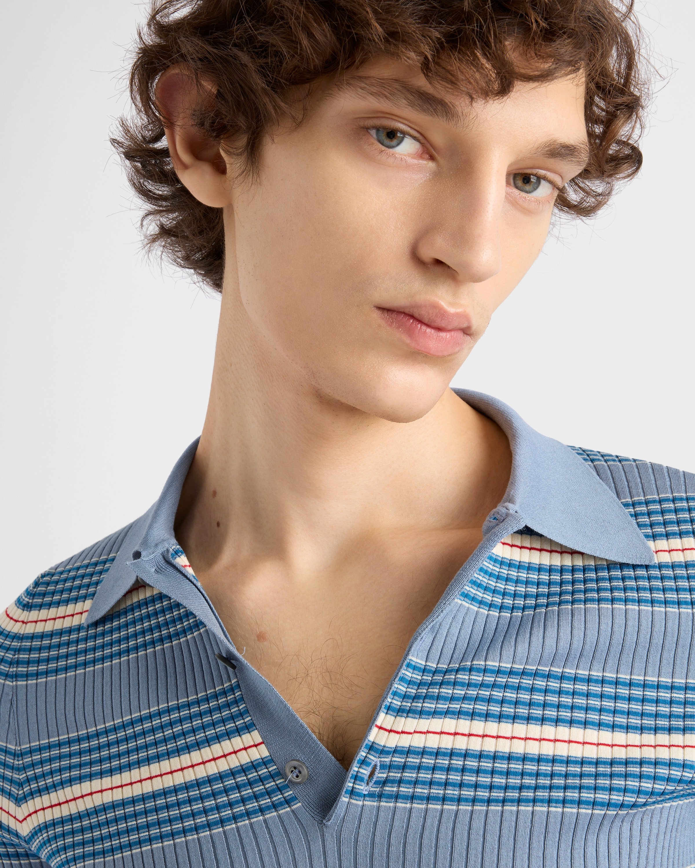 Striped cotton polo shirt - 3