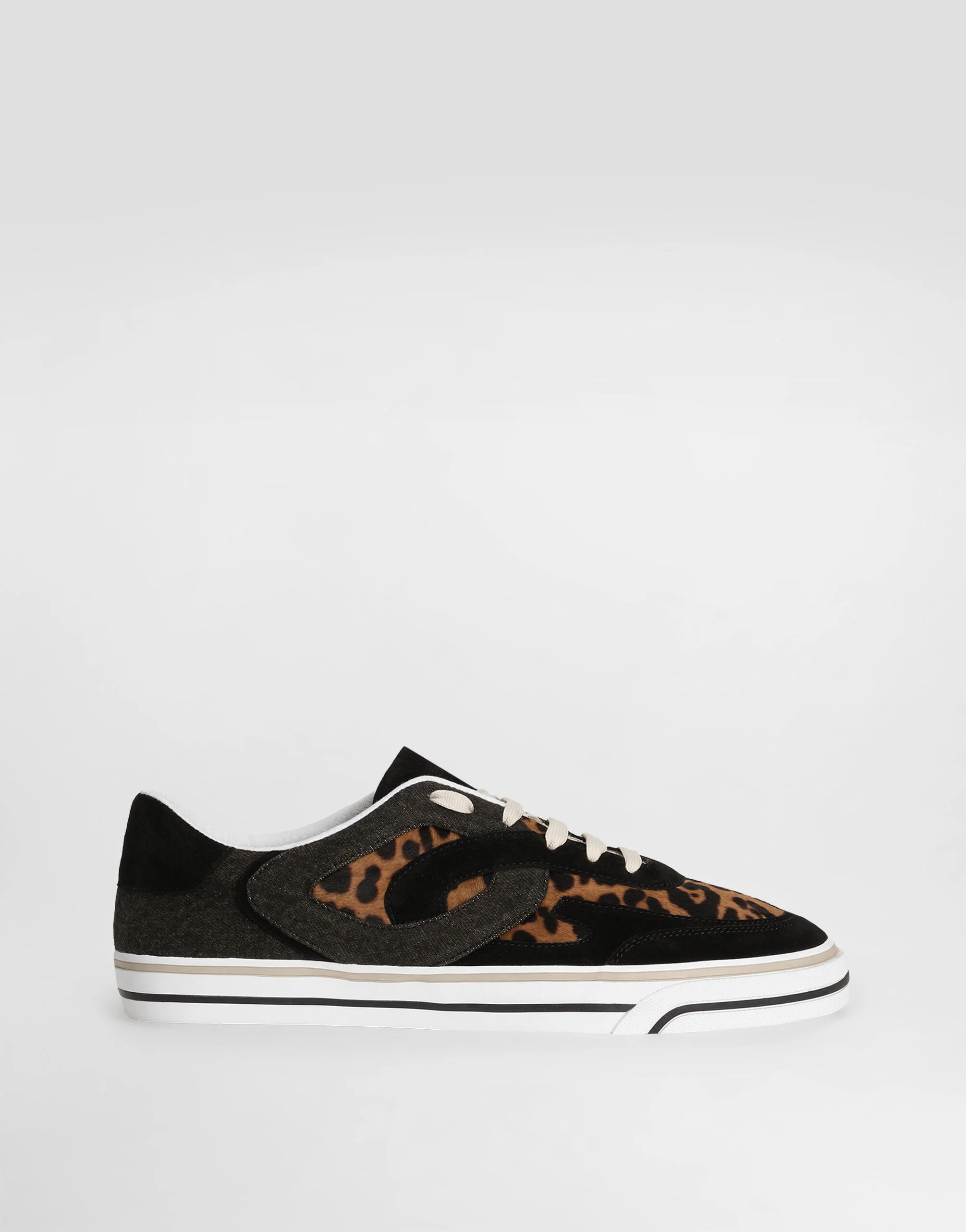 Leo-print pony DG sailing sneakers - 1