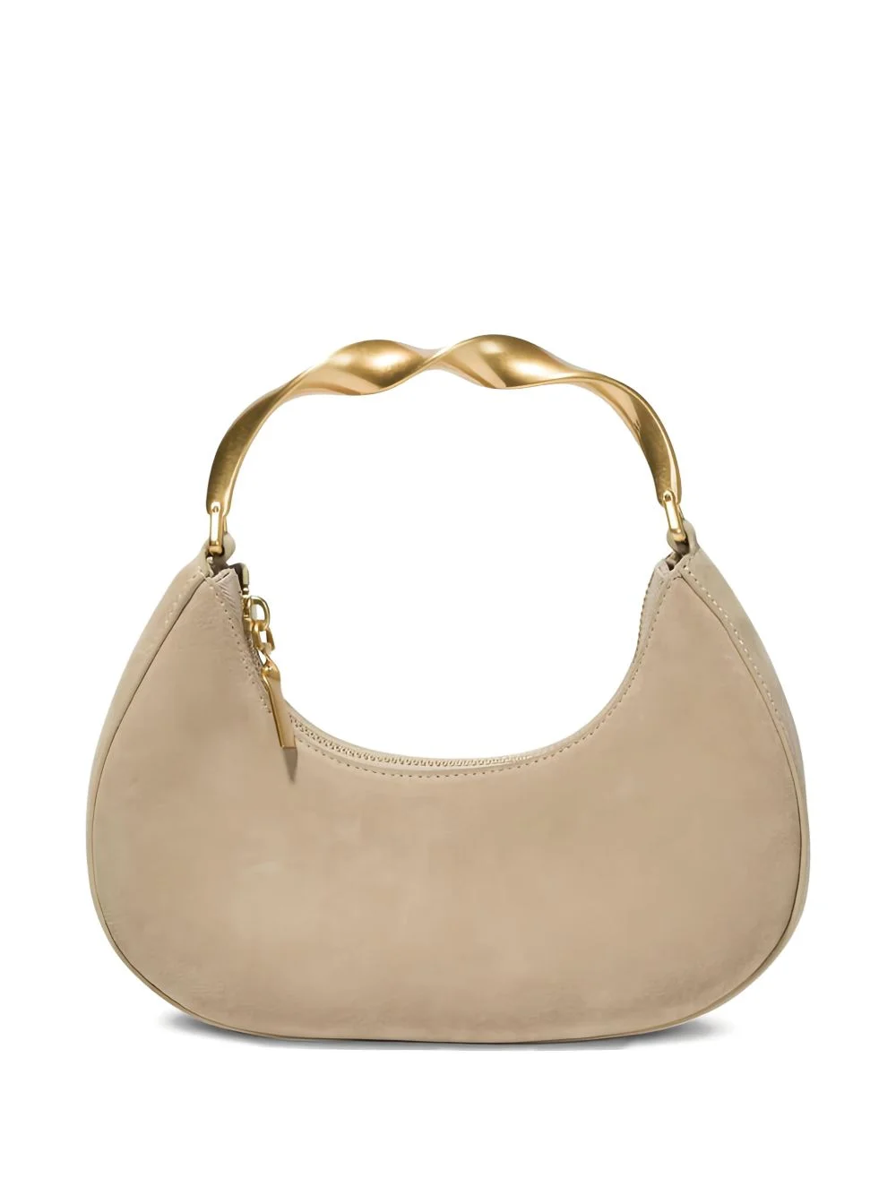 Nixi twist-handle suede tote bag - 1