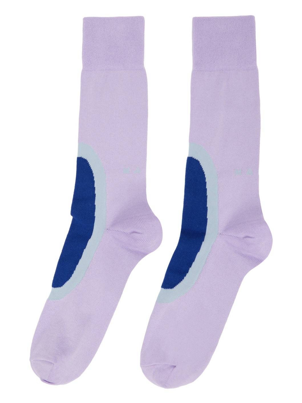 Purple Colorblocked Socks - 2