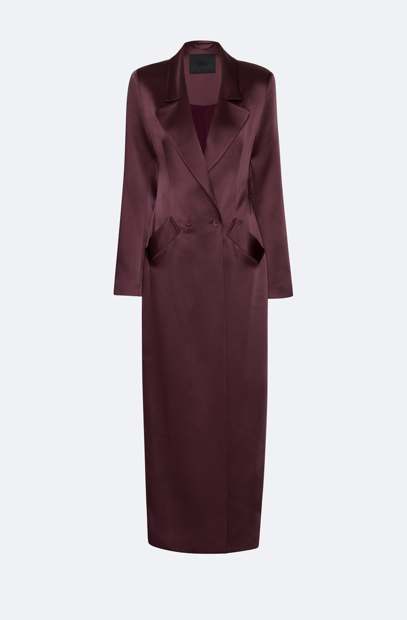 Satin Double Breasted Coat 1