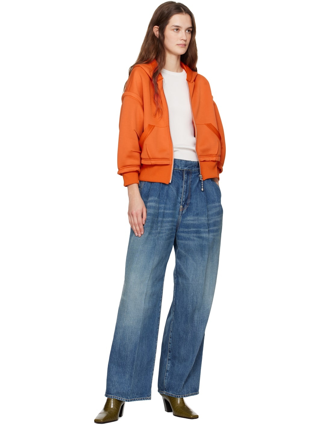 Orange Zip Hoodie - 4