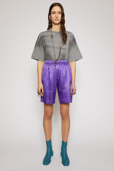 Acne Studios Satin shorts electric purple outlook